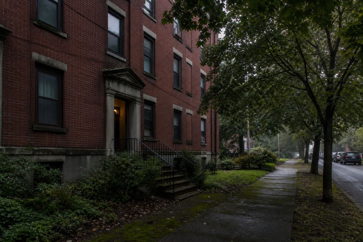 Brick multifamily walk-up in the Capital Region